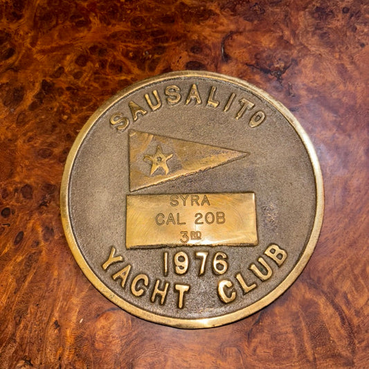 Vintage Brass Sausalito Yacht Club 1976