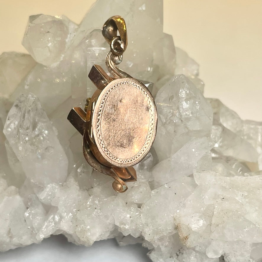 Antique Rose Gold Locket Pendant