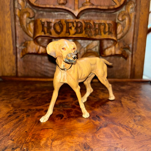 Antique Heyde Toy Dog Pointer Die-Cast Metal Figure - Made In Germany 1900's