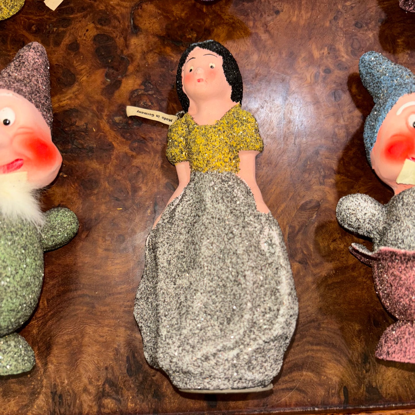 1937 Disney Germany Snow White Seven Dwarfs Christmas Ornaments Candy Containers
