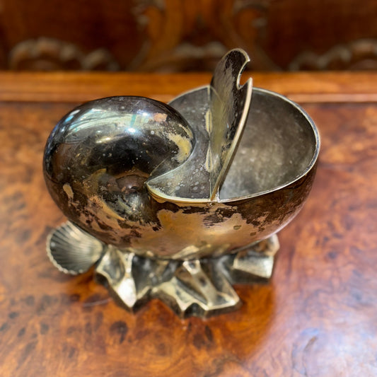 Antique Victorian English Seashell Silverplate Spoon Warmer
