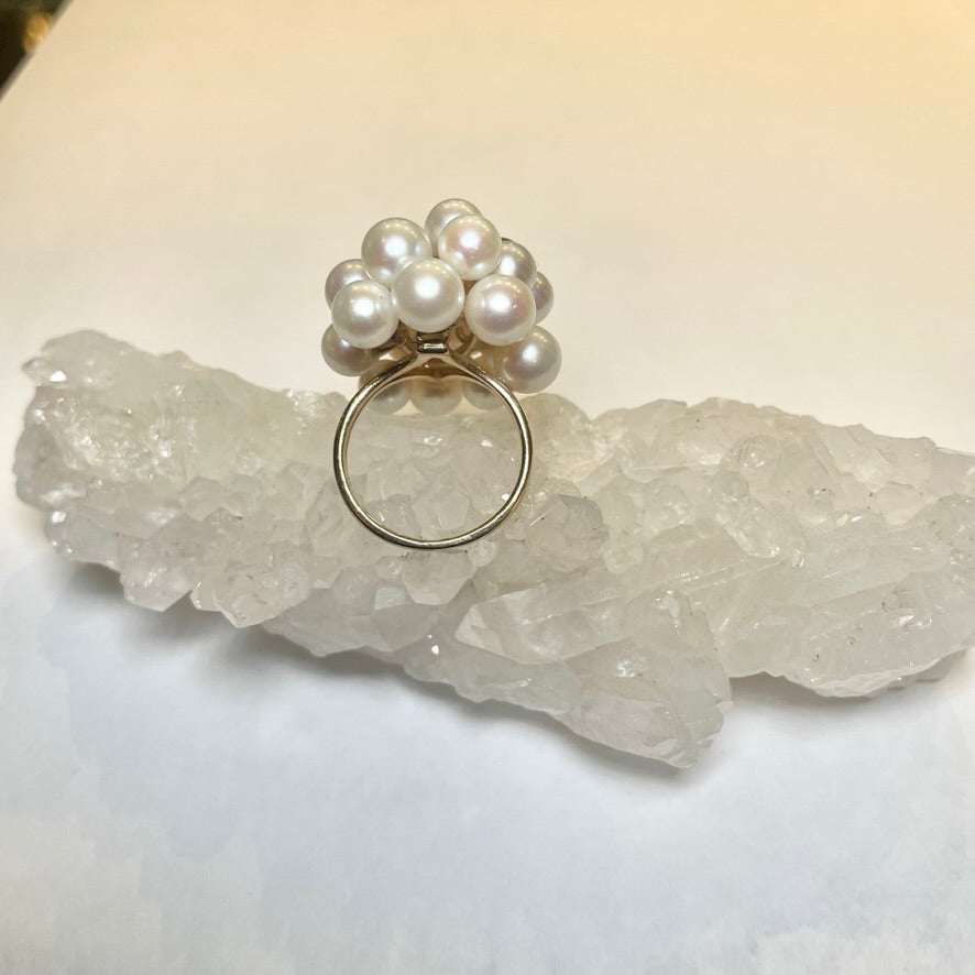 Grape Pearl Vine Ring - Size 7