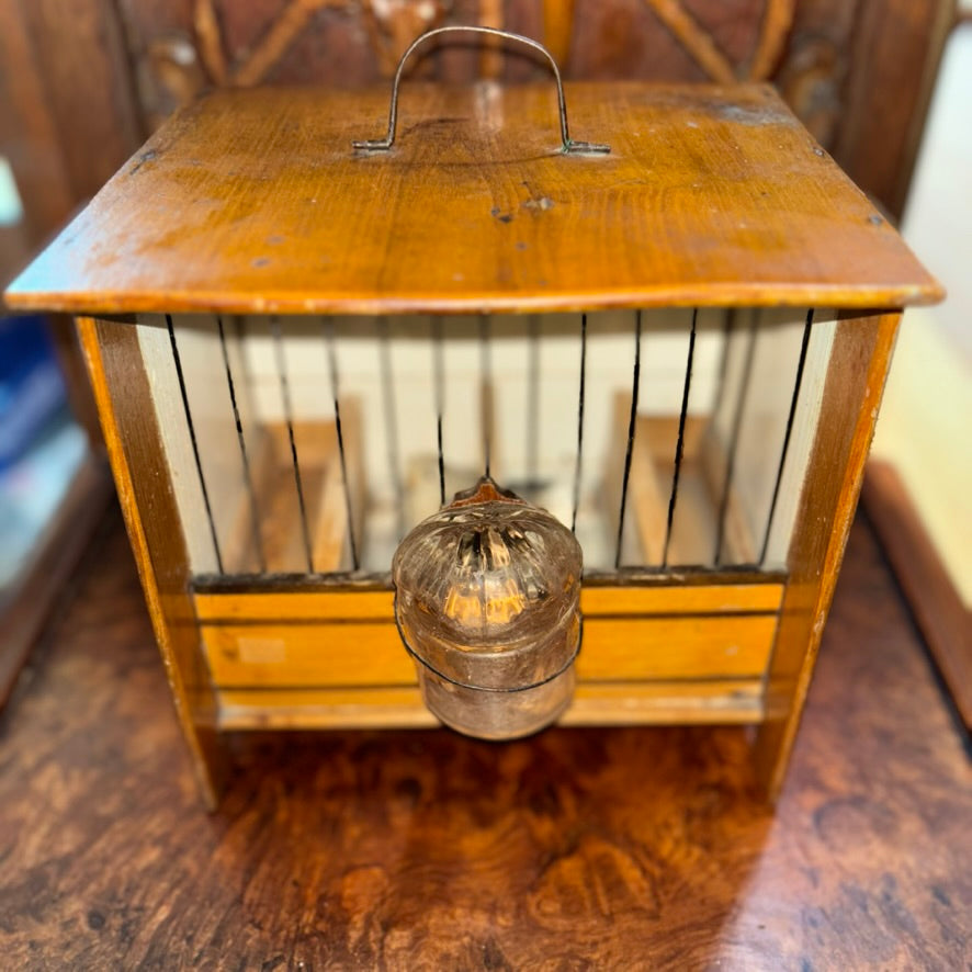 Antique Wooden Bird Cage