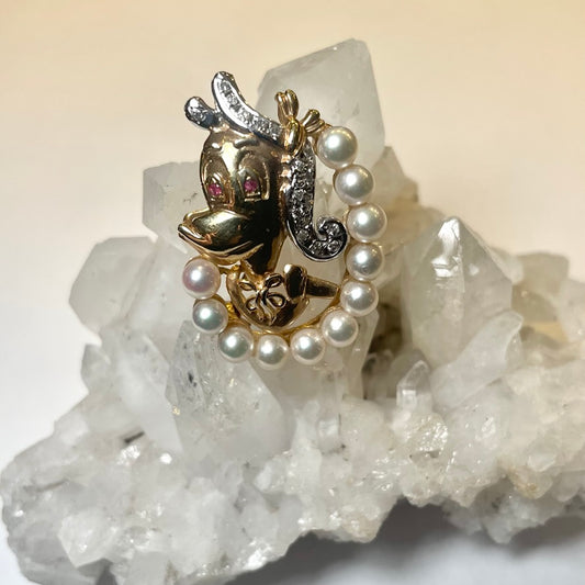 Diamonds are a Poodle's Best Friend Pendant Pin