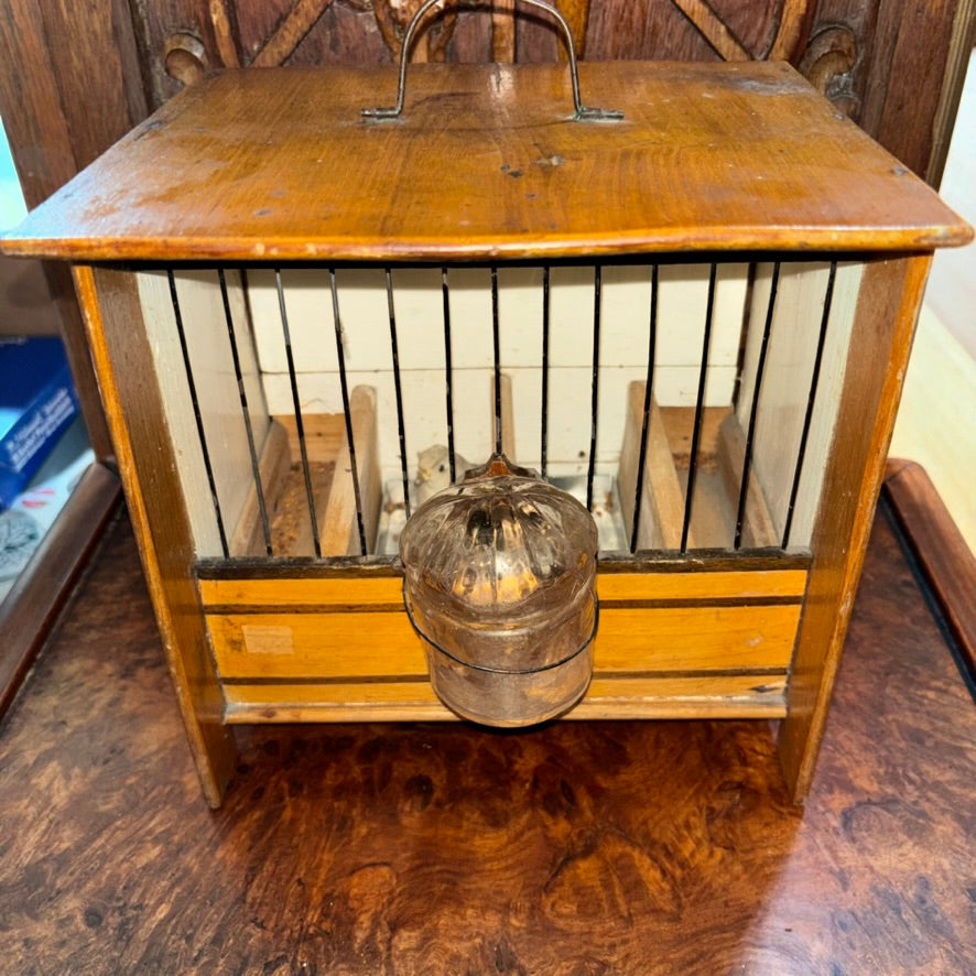 Antique Wooden Bird Cage