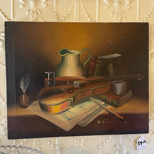 Violin Oil Painting (Store Pick-Up Only)