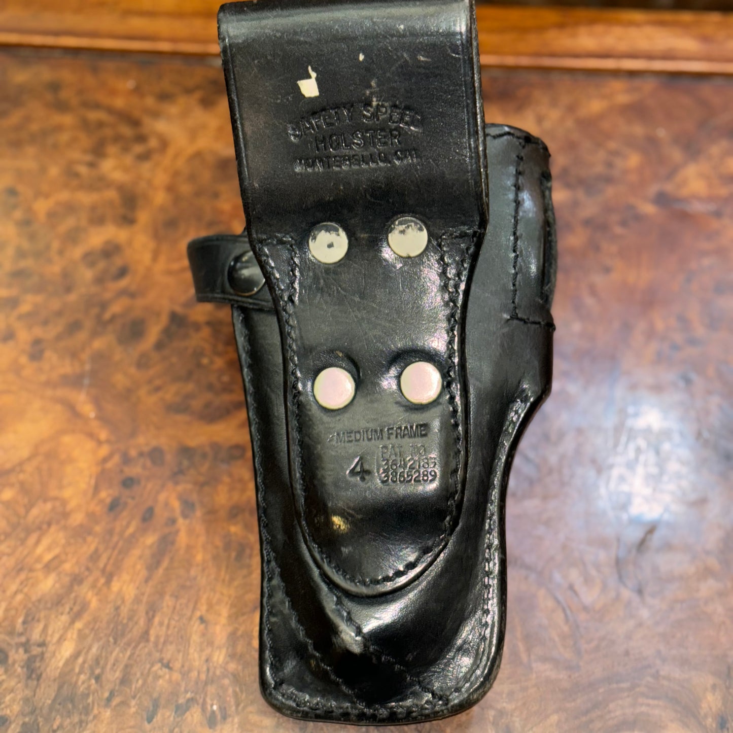 Black Leather Basketweave Gun Holster