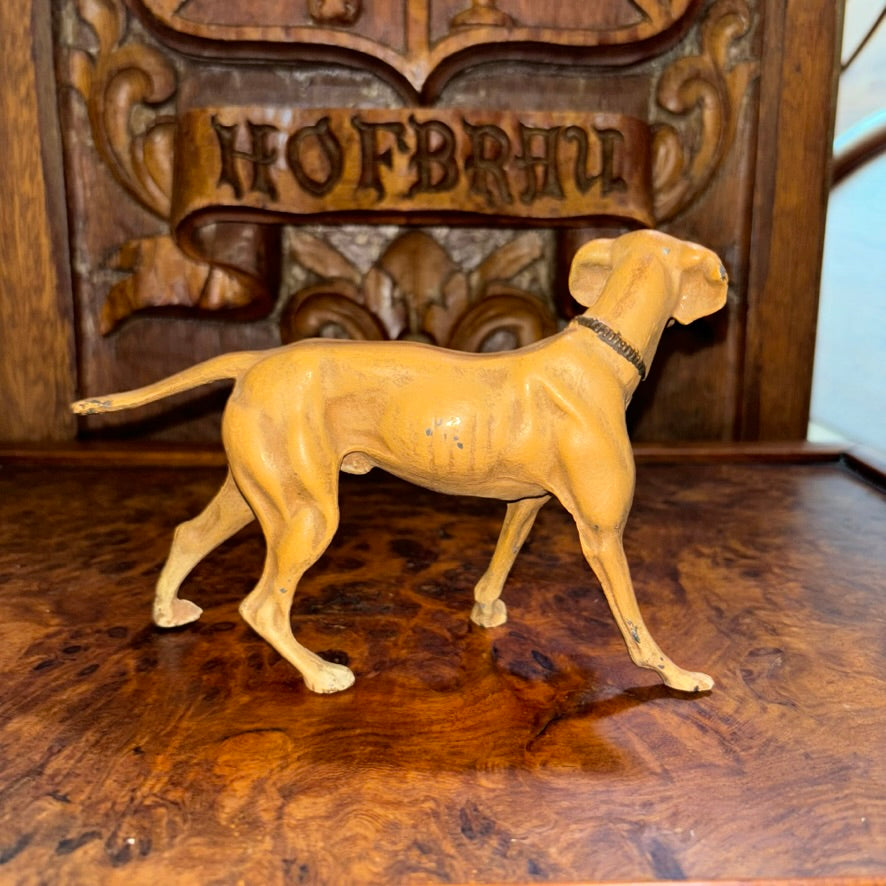 Antique Heyde Toy Dog Pointer Die-Cast Metal Figure - Made In Germany 1900's