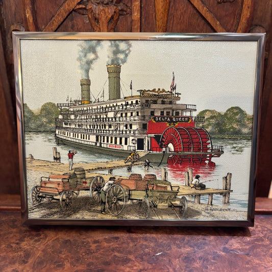 1986 H. Hargrove Original Delta Queen Oil Painting