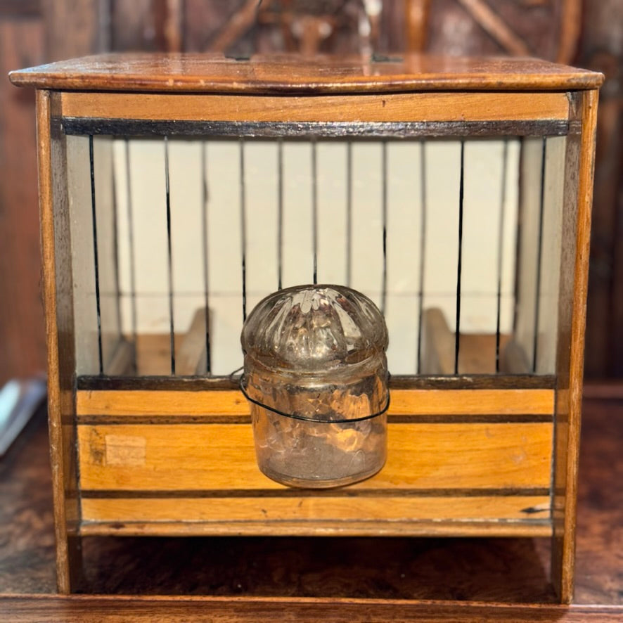 Antique Wooden Bird Cage