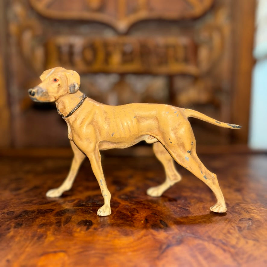 Antique Heyde Toy Dog Pointer Die-Cast Metal Figure - Made In Germany 1900's