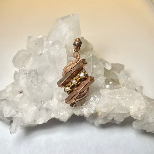 Antique Rose Gold Locket Pendant