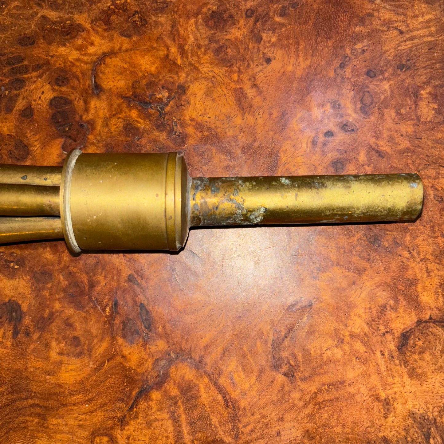 1920s Antique Brass Triple Note Car Horn (no Rubber Bulb)