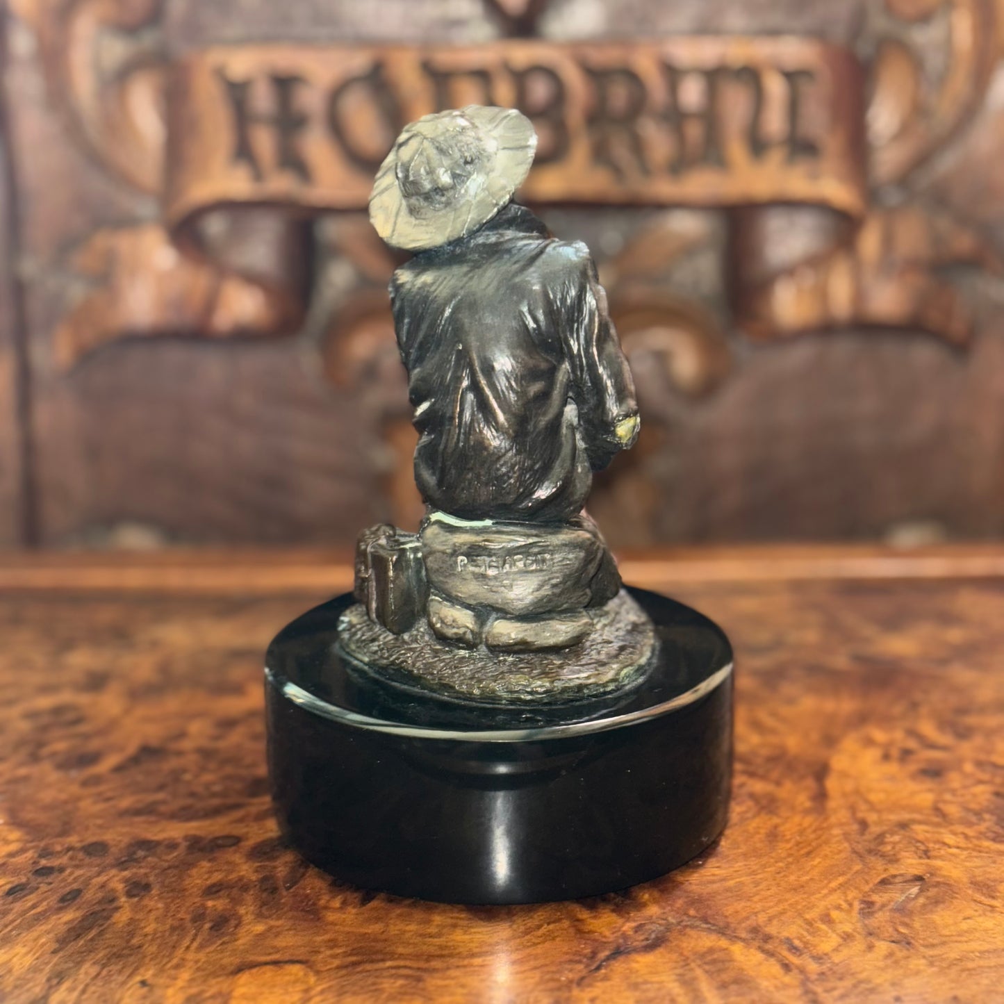 Emmett Kelly Jr. Bronze Clown Figurine on Marble Base by Peter Apsit 1976