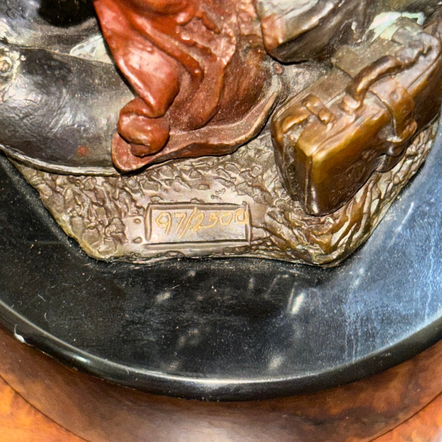 Emmett Kelly Jr. Bronze Clown Figurine on Marble Base by Peter Apsit 1976
