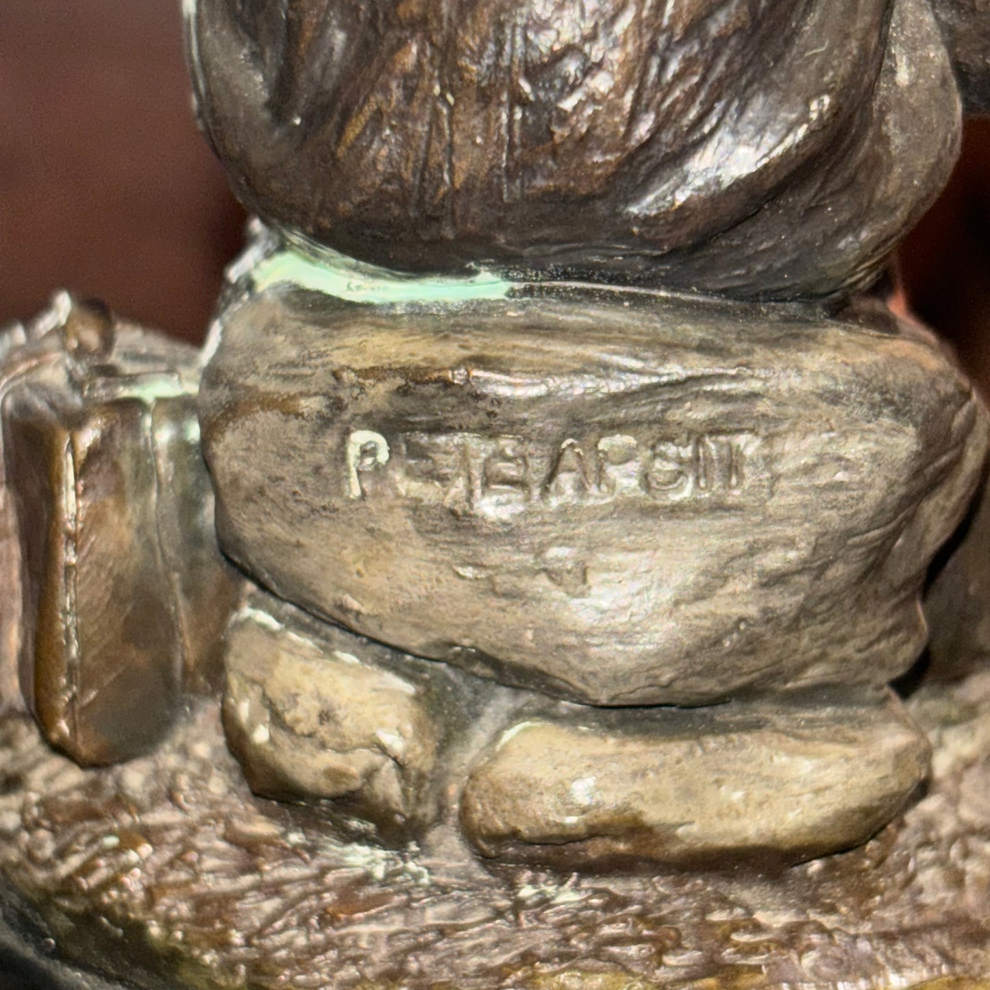 Emmett Kelly Jr. Bronze Clown Figurine on Marble Base by Peter Apsit 1976