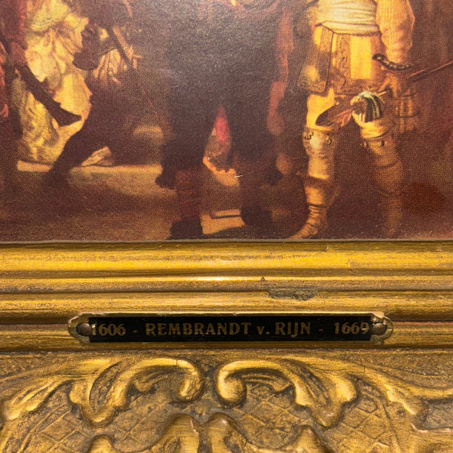 Rembrandt’s The Night Watch Oleograph on Canvas